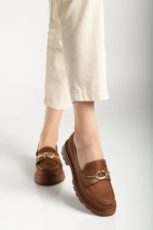 کفش loafer زنانه سوئدی با جزئیات V Toka - مدل Gen2072 - 9324