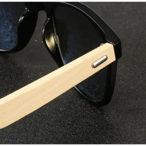 عینک آفتابی پلاریزه چوبی وینتیج بامبو - 9582