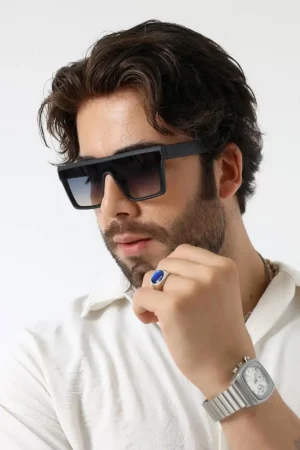 عینک آفتابی مردانه UV400 مت مات مدل 23020 C2 M - 9652