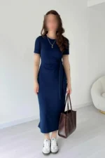پیراهن با بند جانبی - 9073