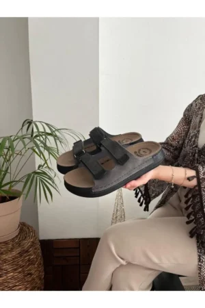 دمپایی طبی آناتومیک راحت با کفی ارتوپدیک و چسبی روزمره مردانه و زنانه - 9716