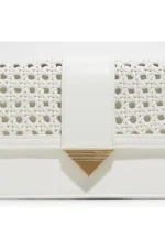 ZENITHPURSE - کیف دوشی زنانه از چرم مصنوعی به رنگ سفید روشن با قفل مغناطیسی و اندازه متوسط - 9426