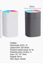 دستگاه بخور و پخش‌کننده عطر اولتراسونیک ۴۰۰ میلی‌لیتری H2O - 8418