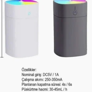 دستگاه بخور و پخش‌کننده عطر اولتراسونیک ۴۰۰ میلی‌لیتری H2O - 8418