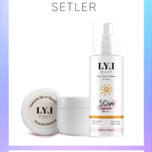ماسک سفت‌کننده منافذ با عصاره سفیده تخم‌مرغ و مخمر + کرم آفتاب پایه آب صورتی 50+SPF بسته 2 عددی - 9155