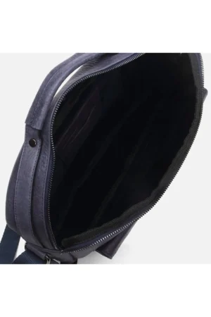 کیف مردانه چرمی حقیقی رنگ سرمه‌ای - 9692