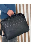 کیف چرم اصل، کیف لپ‌تاپ، کیف کامپیوتر، کیف مدارک مشکی - 9709