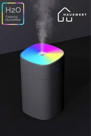 مرطوب‌کننده هوا H2O 400 میلی‌لیتر اولتراسونیک، دستگاه بخار برای اتاق و خودرو و دیفیوزر عطر - 8417
