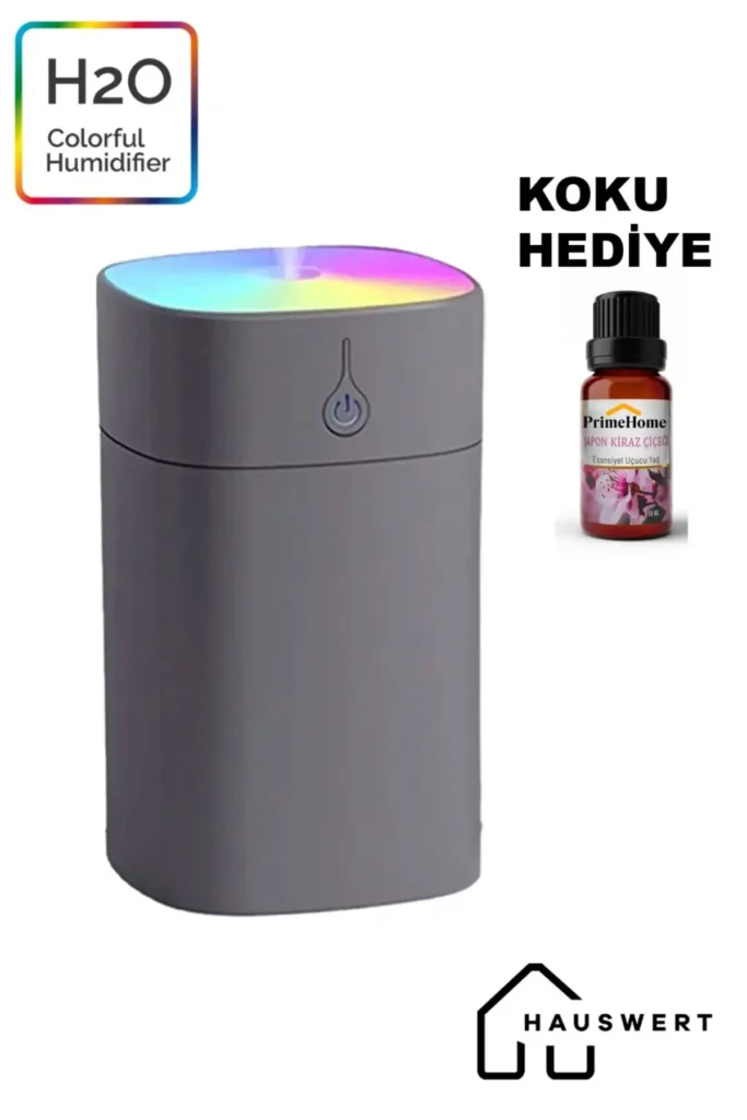 مرطوب‌کننده هوا H2O 400 میلی‌لیتر اولتراسونیک، دستگاه بخار برای اتاق و خودرو و دیفیوزر عطر - 8417