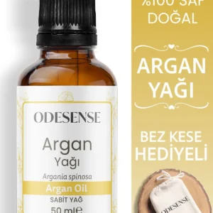 روغن آرگان 50 میلی‌لیتر روغن طبیعی و خالص برای مراقبت از پوست و مو با کیسه پارچه‌ای رایگان - 8949