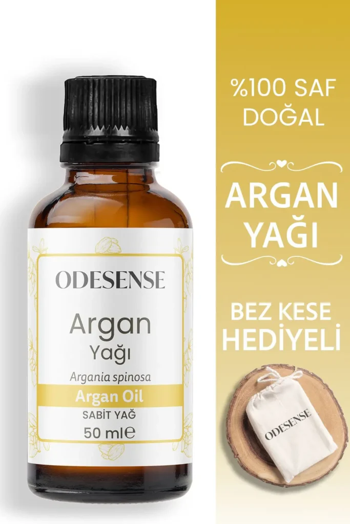 روغن آرگان 50 میلی‌لیتر روغن طبیعی و خالص برای مراقبت از پوست و مو با کیسه پارچه‌ای رایگان - 8949