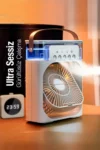 کfan-7655 فن رومیزی مرطوب‌کننده، چراغ شب و فن سرد ۳ در ۱ - 9244