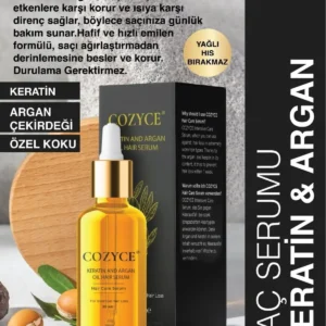 سرم روغن مو برای موهای بسیار سوخته و آسیب‌دیده با خاصیت افزایش طول سریع - روغن مراقبتی کراتین و آرگان 30 میلی‌لیتر - 8964