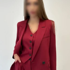 کت و یقه، شلوار پالوکو، ست سه‌تکه لباس رسمی - 9302