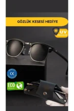 عینک آفتابی طلایی مشکی رویال ایی‌ور RE3016 - 8464