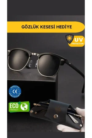 عینک آفتابی طلایی مشکی رویال ایی‌ور RE3016 - 8464