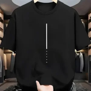 تیشرت کوتاهسيل با یقه گرد و طرح چاپی از جنس پنبه، مدل اوور سایز یونیسکس برند کوبو. - 8837