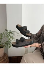 دمپایی طبی آناتومیک راحت با کفی ارتوپدیک و چسبی روزمره مردانه و زنانه - 9716