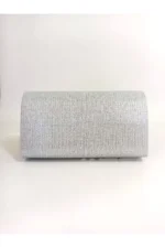 کیف مهمانی زنانه با حاشیه نقره‌ای و شانزده‌ی براق - 9352