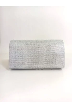 کیف مهمانی زنانه با حاشیه نقره‌ای و شانزده‌ی براق - 9352