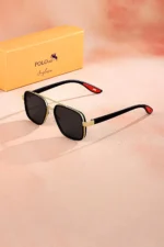 عینک آفتابی مردانه PLG-2094C4 با محافظت UV400، فریم فلزی و بدنه پلاستیکی نرم به رنگ مشکی و طلایی - 9580