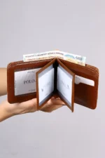 ساعت مچی مردانه با بند فلزی، کمربند، کیف پول، کارت‌خوان، جاکلیدی و ست فندک ترکیبی قهوه‌ای - 9665