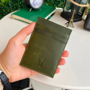 کیف پول سبز جادوگر با قابلیت حفاظت RFID از چرم طبیعی - لوتوس - 8480