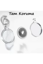 نگهدارنده شفاف ضدآب برای AirTag با حلقه فلزی و سیلیکون مقاوم - 8398