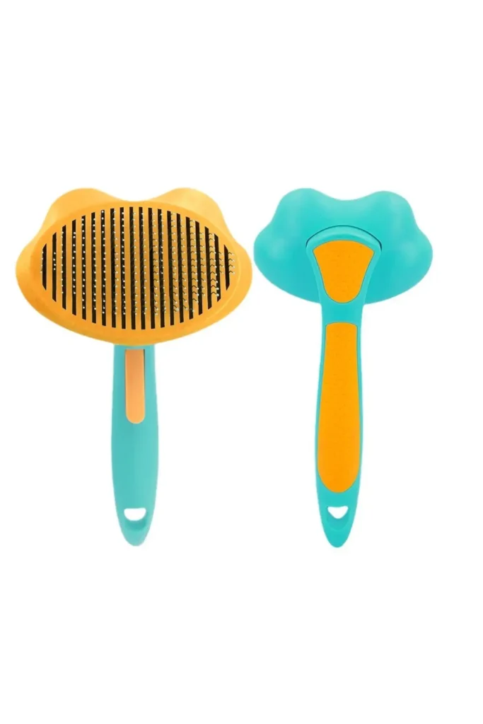 شانه حیوان خانگی با دسته و گوشه‌دار - 8649