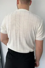 تی‌شرت بافتنی سفید - 8833