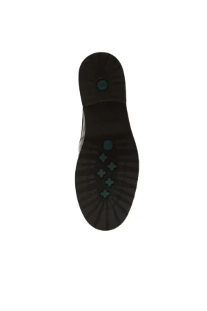 آیکون‌ها کفش loafer زنانه قهوه‌ای رنگ با نوک گرد و زیره لاستیکی از ۱۰۰% چرم - 9321