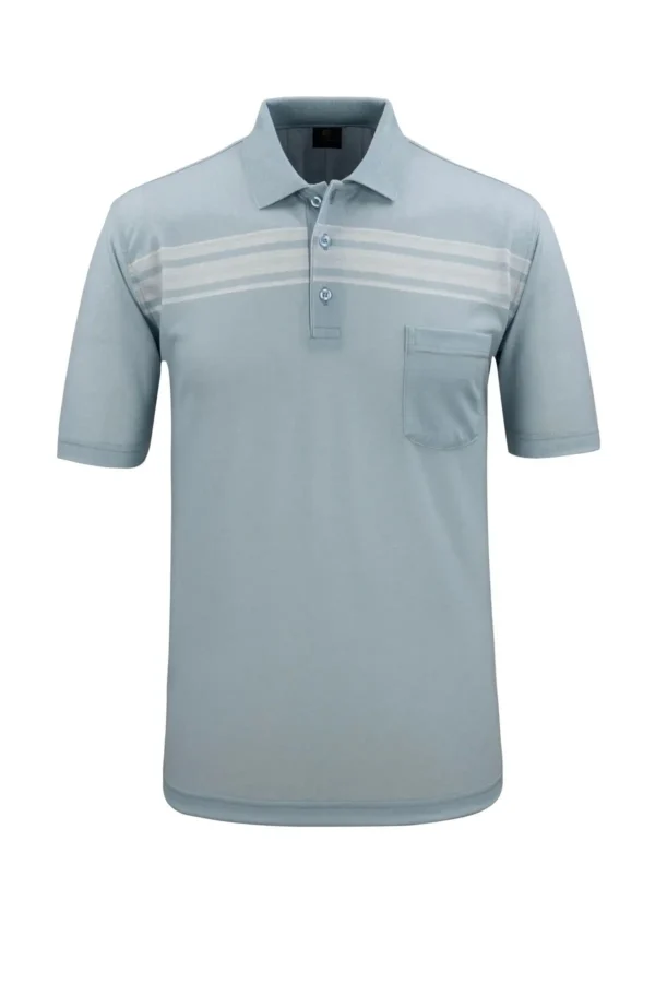 تیشرت مردانه یقه polo با دکمه و جیب - قالب کلاسیک - 8815