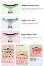 دستگاه ماساژ گردن و صورت – با نور LED، جریان میکرو EMS، گرمکن و ویبره - 8410