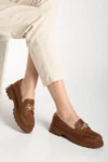 کفش loafer زنانه سوئدی با جزئیات V Toka - مدل Gen2072 - 9324