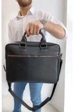 کیف مستندات و لپ‌تاپ چرم اصل مدل لوکس با کیفیت ویژه (40×29 سانتی‌متر) - 9706