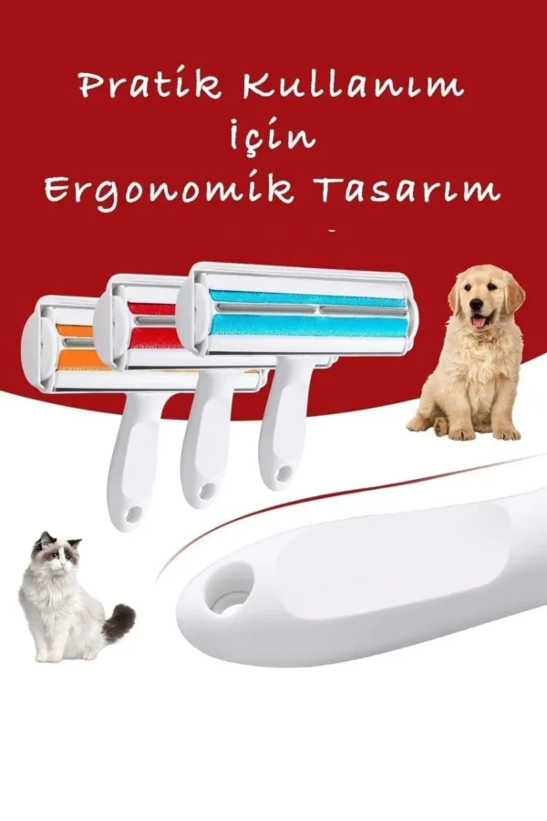 جمع‌کننده دوطرفه مو و پر از گربه و سگ، لباس و فرش و تخت خواب تافت‌زنی - 8650