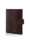 کارت‌holder قهوه‌ای ورونا، ساخته شده از چرم طبیعی، مناسب برای همگان، با قابلیت حفاظت RFID، طراحی مینیمالیستی، هدیه‌ای برای مردان و زنان. - 9528