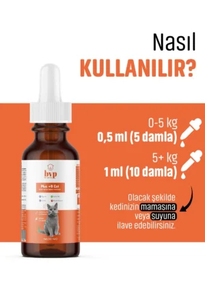 قطره مولتی ویتامین Bvp Plus B برای مراقبت از موی گربه، جلوگیری از ریزش مو 50 میلی‌لیتر - 8647