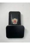 فندک فلزی بنزینی با طراحی نشانه گرگ خاکستری در جعبه - 8438