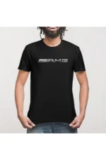 تی‌شرت مردانه لوگوی نقره‌ای آمگ - 8577
