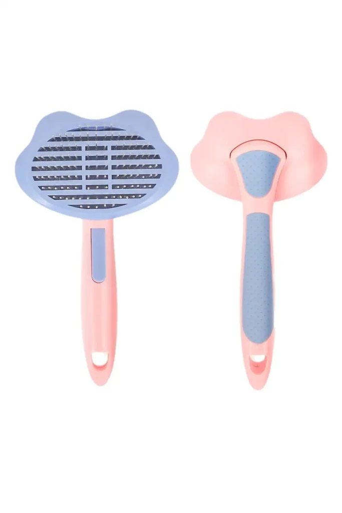 شانه حیوان خانگی با دسته و گوشه‌دار - 8649