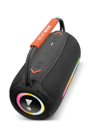 بیت باکس سیاه با نور LED مقاوم، بمب صوتی، با قابلیت USB، SD، AUX، رادیو FM و بلوتوث - 9279