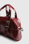 کیف دوشی زنانه با جزئیات کمربند لاگرسیو پاریس، رنگ بوردو - 9271