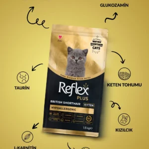 غذای بچه گربه بریتیش شورت هیر پلاس ۱.۵ کیلوگرم - 8716