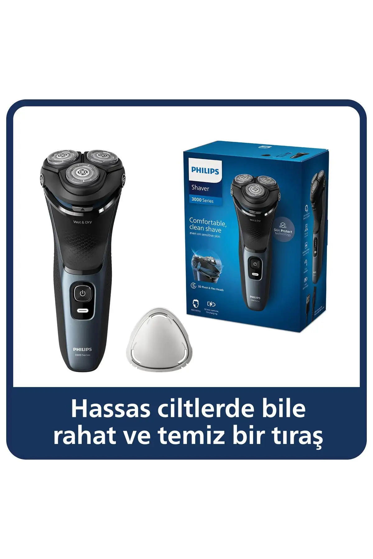 ماشین اصلاح سری 3000 مدل S3144/00، اصلاح نزدیک، استفاده تر و خشک، اصلاح کننده دقیق - 9235