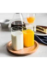 جفت لیوان مستطیلی شیشه‌ای بورسیلیکات مقاوم به حرارت ترند - 9569