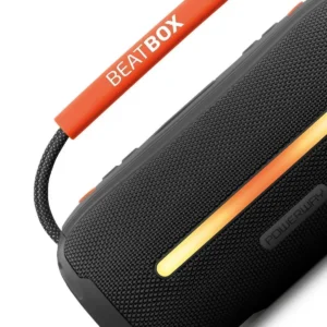 بیت باکس سیاه با نور LED مقاوم، بمب صوتی، با قابلیت USB، SD، AUX، رادیو FM و بلوتوث - 9279
