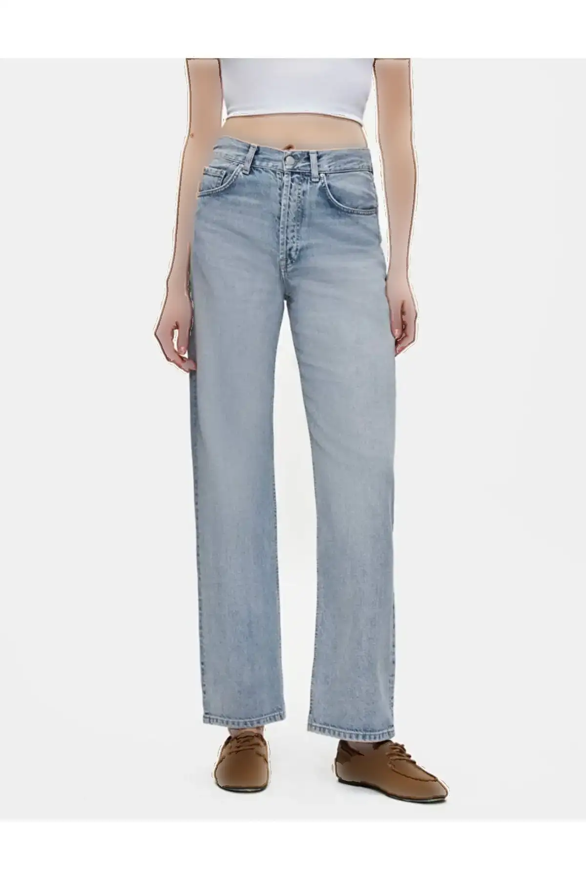 شلوار جین سرمهای نازک با کمر بلند ونِتا - 9082 شلوار جین سرمهای نازک با کمر بلند ونِتا - 9082