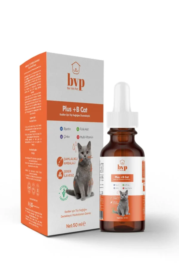 قطره مولتی ویتامین Bvp Plus B برای مراقبت از موی گربه، جلوگیری از ریزش مو 50 میلی‌لیتر - 8647