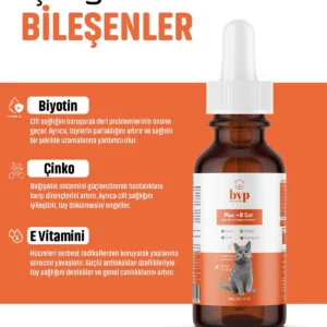 قطره مولتی ویتامین Bvp Plus B برای مراقبت از موی گربه، جلوگیری از ریزش مو 50 میلی‌لیتر - 8647